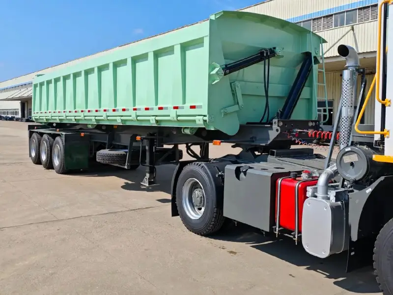 side dump semi trailer