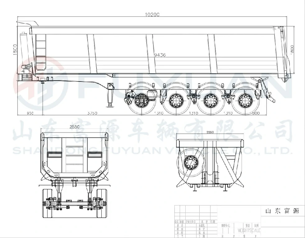 4 оси тяжелый полуприцеп-самосвал