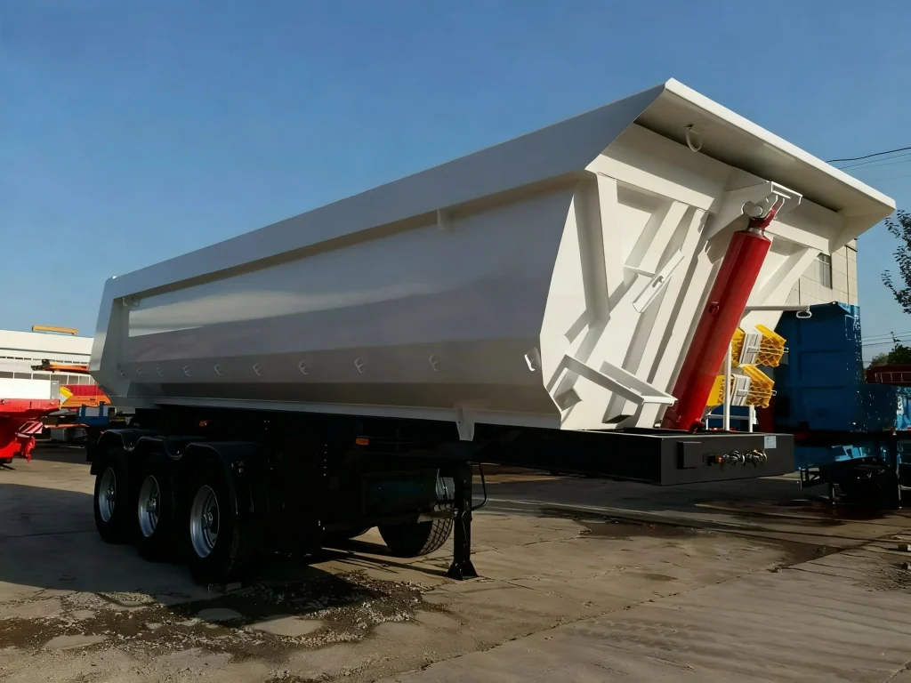 Гидравлический U-образный самосвальный полуприцеп для тяжелых работ в строительстве и горнодобывающей промышленности