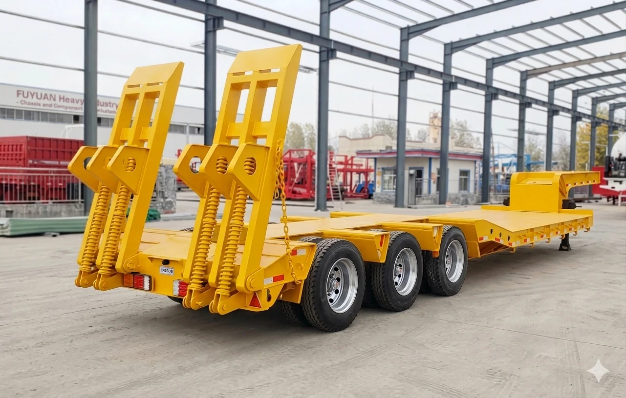 Lowbed Semi Trailer with High Tensile Q345B Steel Main Beam (1)
