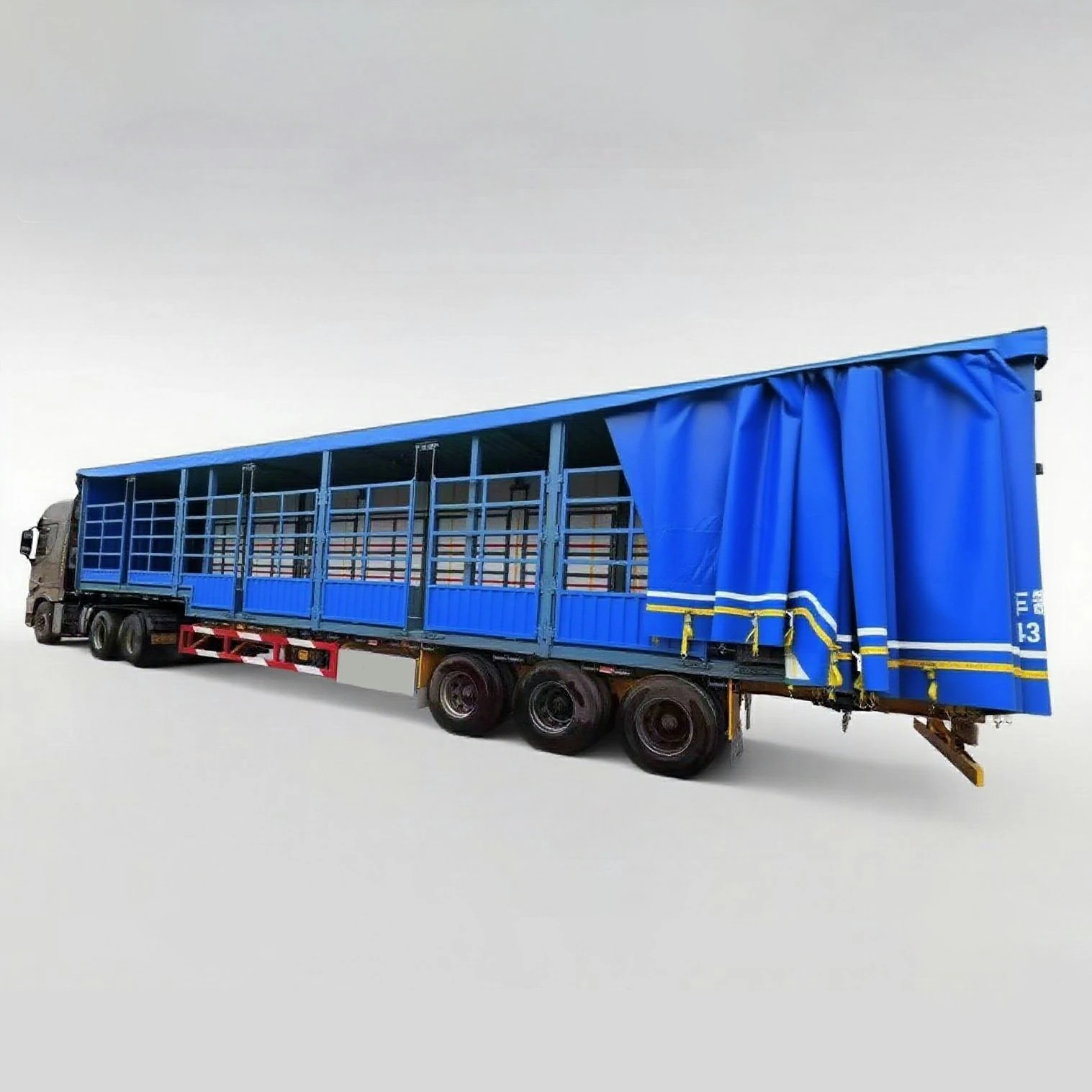 3 Axle 40ft Curtain Side Semi Trailer (1) 3 Axle 40ft Curtain Side Semi Trailer