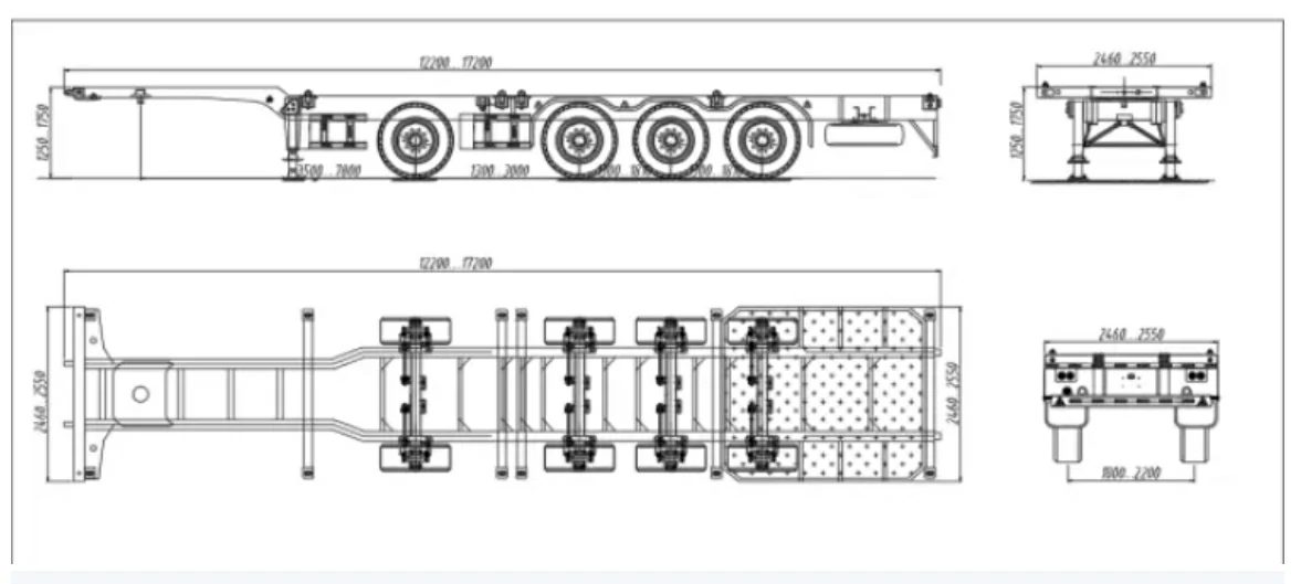 45ft Container Skeleton Trailer